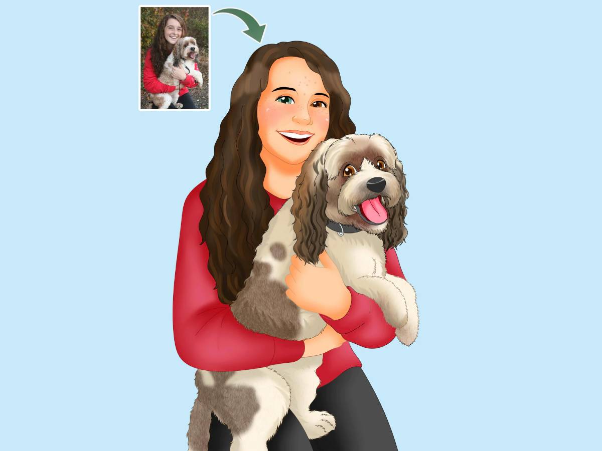 The Charm of Human and Pet Portraits by Sketch Me Cartoon