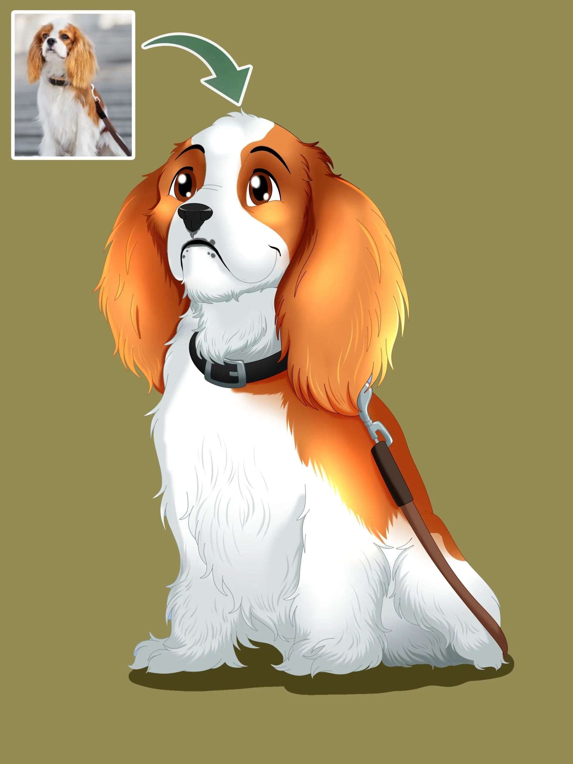 Disney Pet Custom Portrait-Sketch Me Cartoon