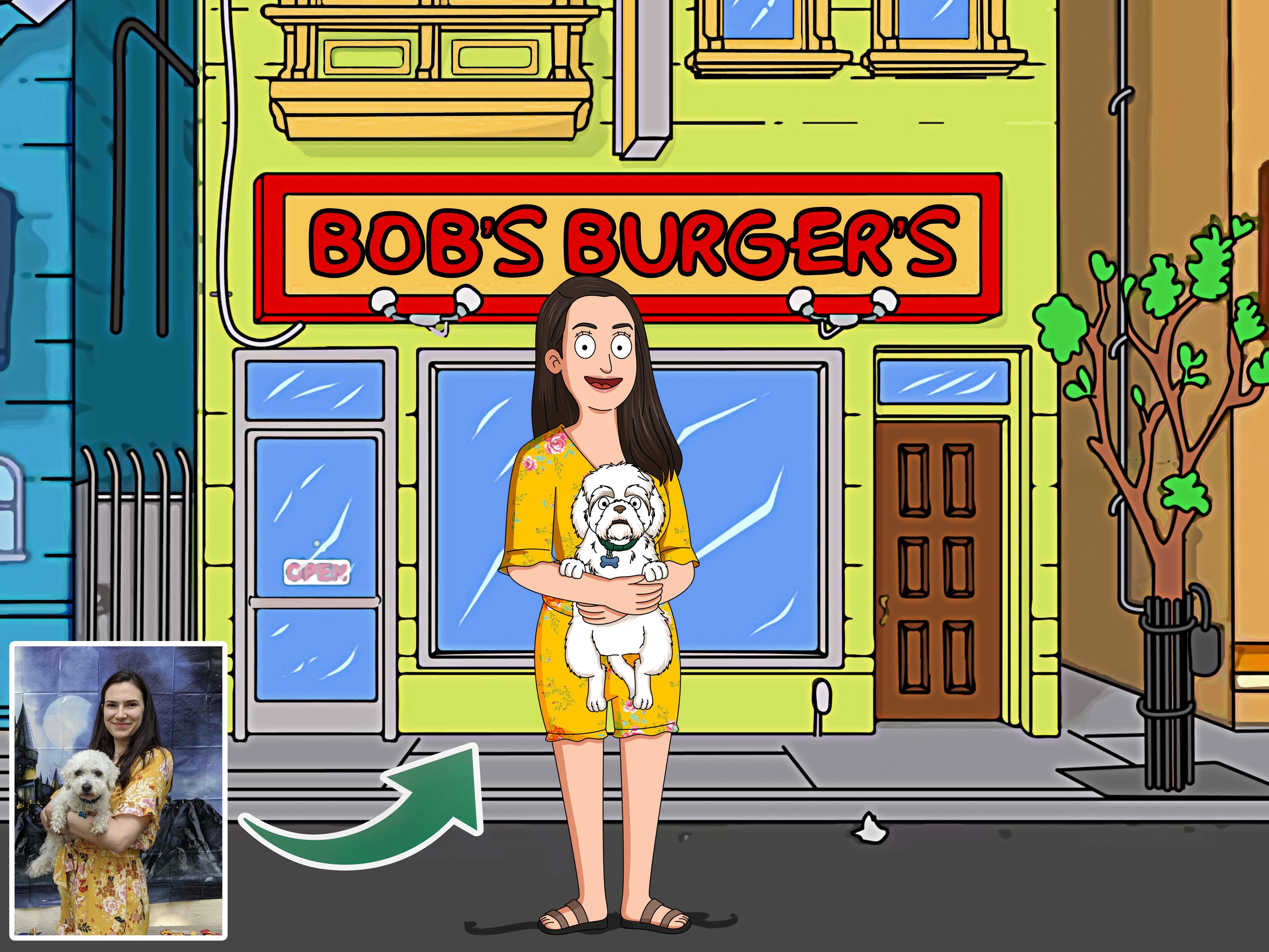 Bobs Burgers Custom Portrait-Sketch Me Cartoon