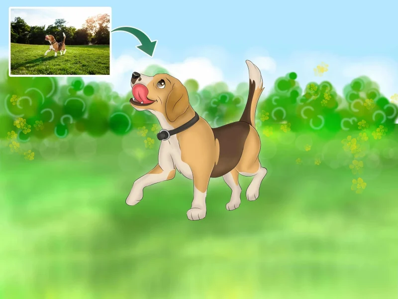 Disney Pet Portrait - Sketch Me Cartoon